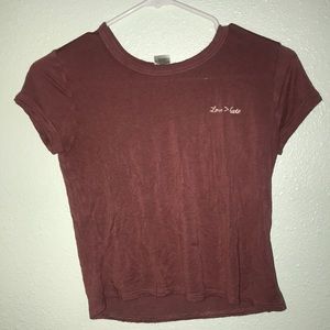 short sleeve cropped T-shirt